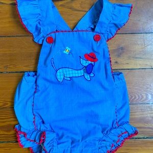 Vintage Dog Appliqué Pinafore